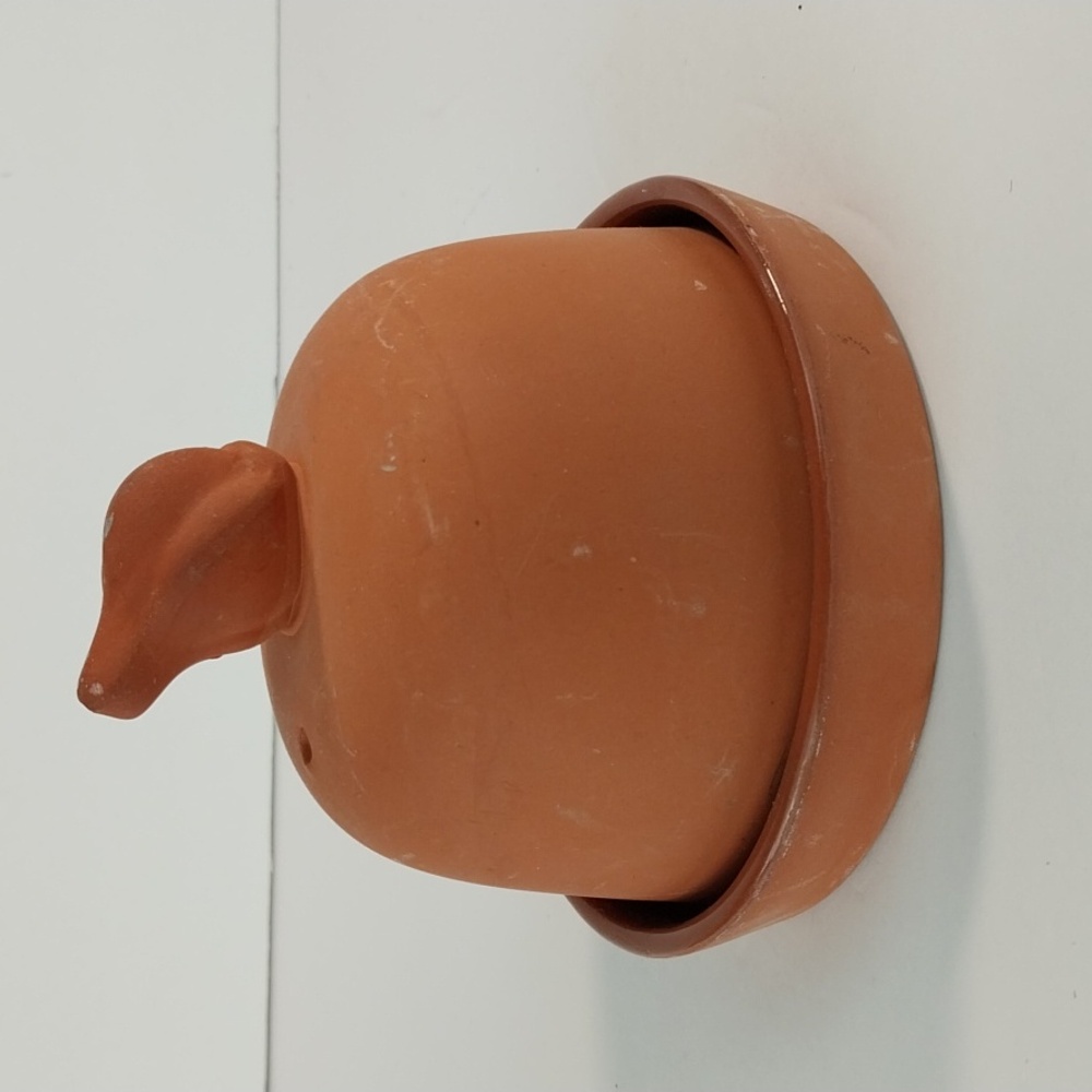 Vintage Terra Cotta Domed Garlic Roaster Baker Storage Holder